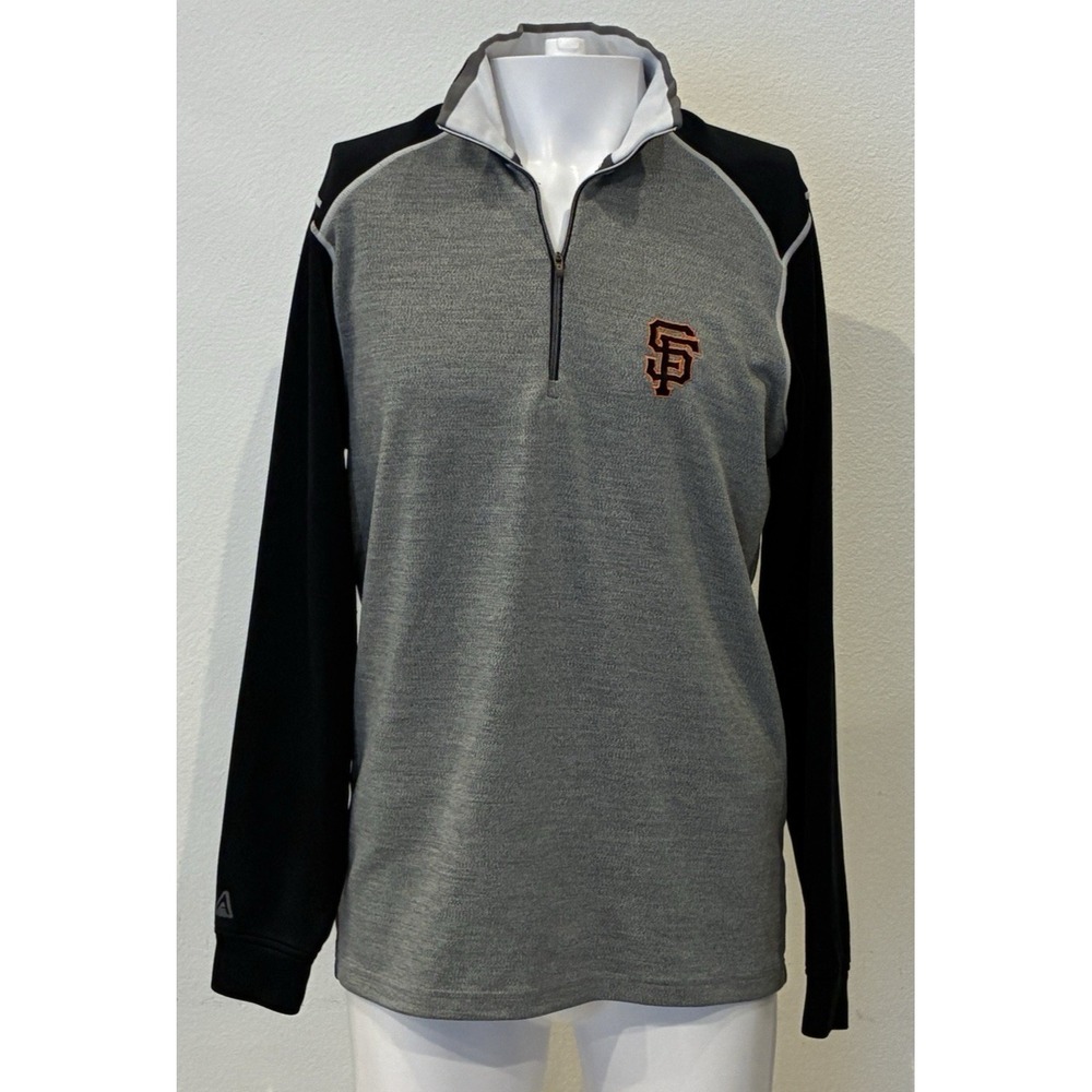 San Francisco Giants MLB 1/4 Zip Long Sleeve Athletic Pullover Men's XL Antigua